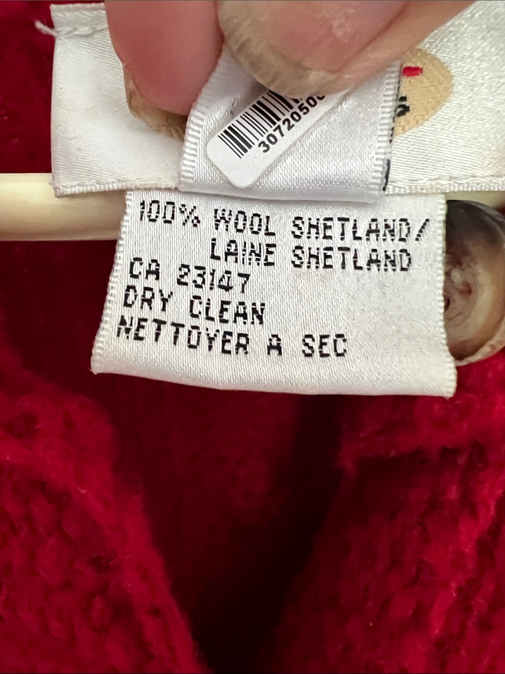 Talbots Red Cable-Knit Button Front Cardigan - Picture 3 of 4